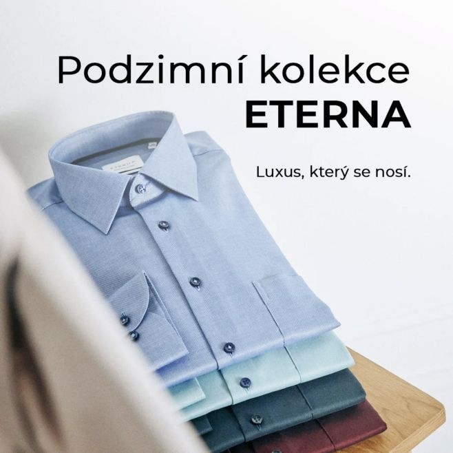 🍁 Podzim je tu – a s ním i nová kolekce ETERNA! 🍁 Zapomeňte na šedivé dny, když můžete mít košili, která se nemačká,...